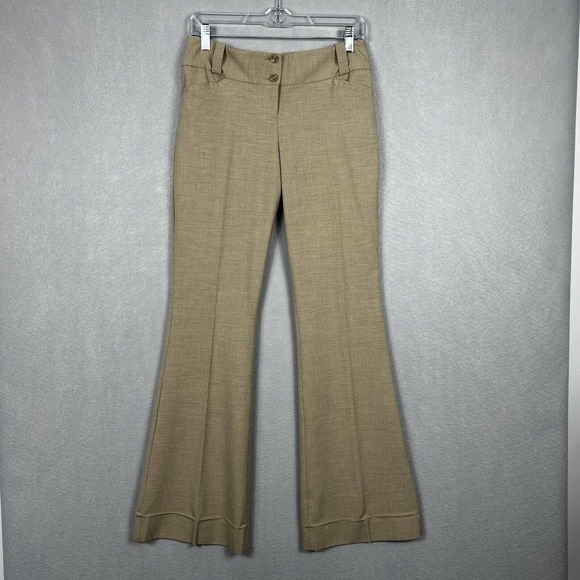 The Limited Cassidy Trouser Pants Size 2 Tan Wide Leg Workwear 33" inseam - Picture 2 of 11
